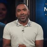 Justin’s plaid collar polo on E! News