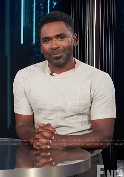 Justin's textured shirt on E! News
