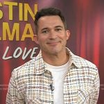 Justin Willman’s white check shirt on Today