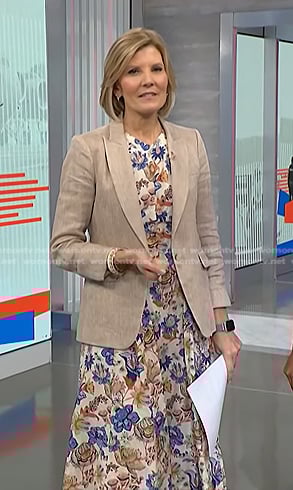 Kate’s floral dress and beige blazer on NBC News Daily