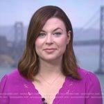 Kate Rogers’s purple floral top on NBC News Daily