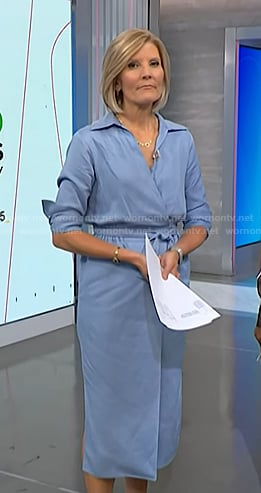 Kate's blue wrap shirtdress on NBC News Daily