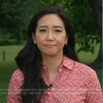 Kathy Park’s red floral button down shirt on Today