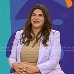 Katie Sturino’s lilac blazer and shorts on Today