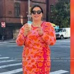 Katie Sturino’s pink print wrap dress on Today