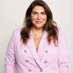 Katie Sturino’s pink double breasted blazer on Today