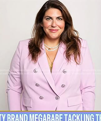Katie Sturino’s pink double breasted blazer on Today