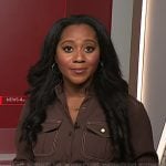 Kay’s brown belted jumpsuit on NBC News Daily
