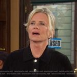 Kayla’s black ribbed polo dress on Days of our Lives