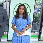 Kaylee’s blue diamond pattern dress on Today