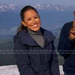 Kaylee’s navy belted jacket on Today