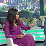 Kaylee’s purple smocked waist dress on Today