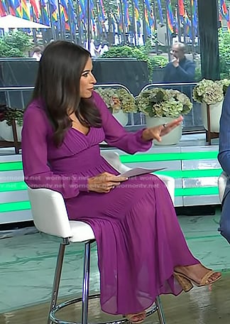 Kaylee's purple smocked waist dress on Today