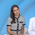 Kaylee’s black and white striped mini dress on Today