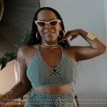 Kelli’s crochet knit two piece set on The Real Housewives of Atlanta