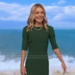 Kelly’s green dress on Live with Kelly and Ryan