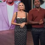 Keltie’s black polka dot print dress on E! News