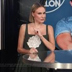 Keltie’s green floral applique mini dress on E! News