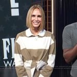 Keltie’s striped tie front shirt on E! News