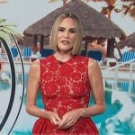 Keltie’s red lace mini dress on E! News