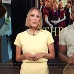 Keltie’s yellow embellished neckline top and skirt on E! News