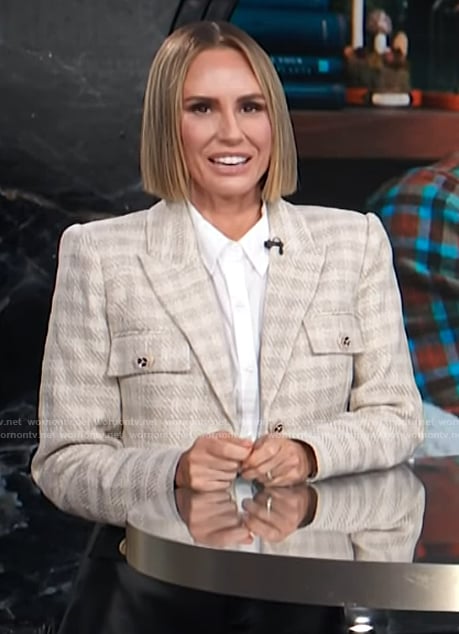 Keltie's check cropped jacket on E! News