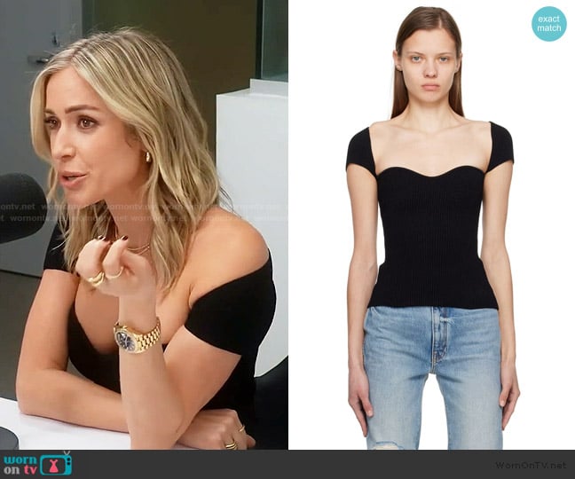 Khaite Ista Cap Sleeve Top worn by Kristin Cavallari on Honestly Cavallari The Headline Tour