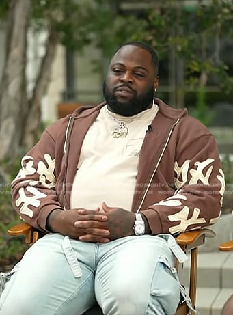 Khalen Saunders' brown hoodie on Today