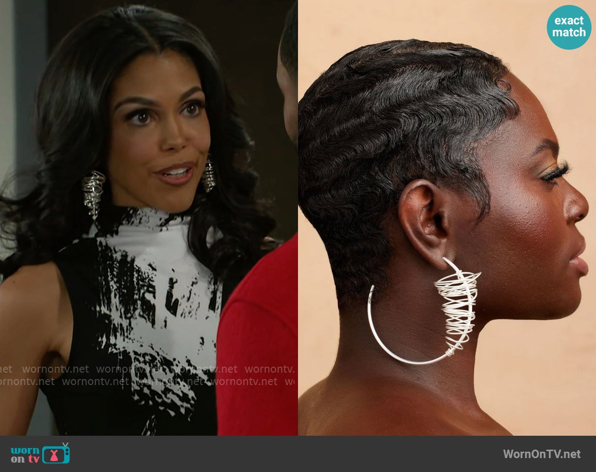 Khoi Enyo Earrings worn by Dani Dupree (Karla Mosley) on Beyond the Gates