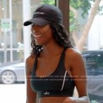 Kiki’s black logo sports bra and legginsg on The Real Housewives of Miami