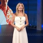 Kit’s white bow detail dress on Access Hollywood