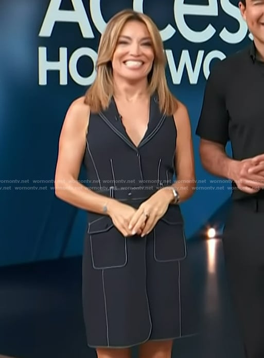 Kit's denim mini dress on Access Hollywood