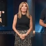 Kit’s leopard print skirt on Access Hollywood