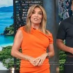Kit’s orange one shoulder mini dress on Access Hollywood