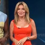 Kit’s red square neck mini dress on Access Hollywood