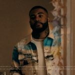 Knucks printed denim jacket on The Chi