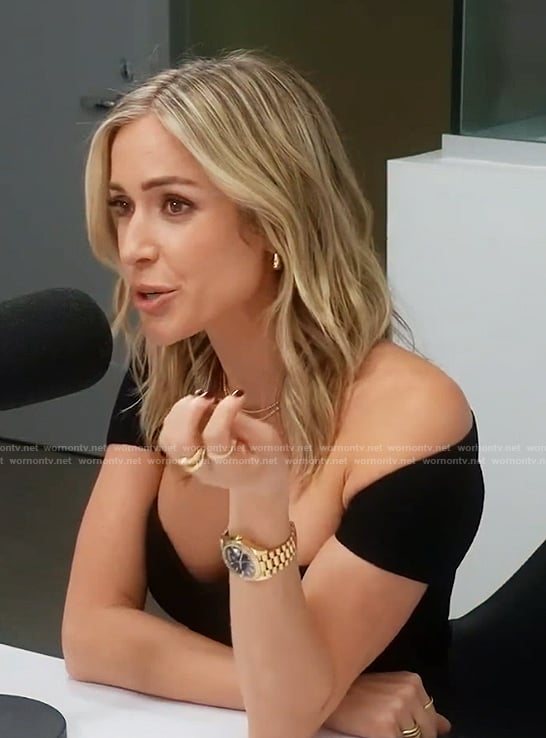 Kristin’s black sweetheart top on Honestly Cavallari The Headline Tour