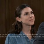 Kristina’s denim shirt on General Hospital