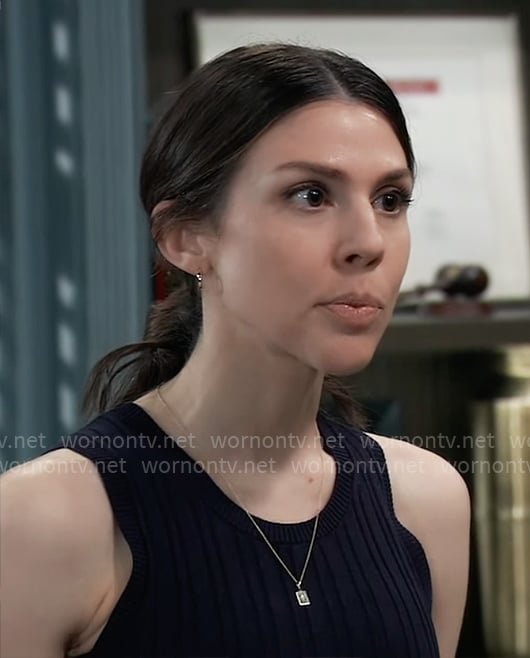 Kristina's rib knit tank top on General Hospital