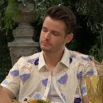 Kyle’s floral crochet shirt on The Young and the Restless