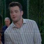 Kyle’s green striped shirt on The Young and the Restless