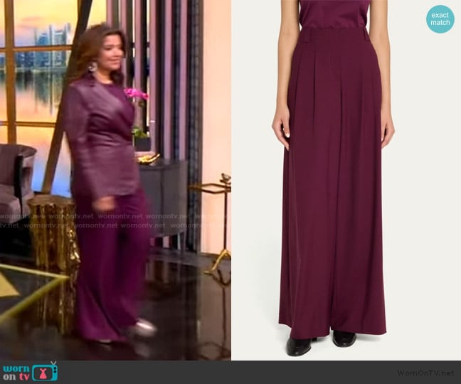 Lafayette 148 New York Wyatt Wide Leg Pants worn by Ana Navarro on The View