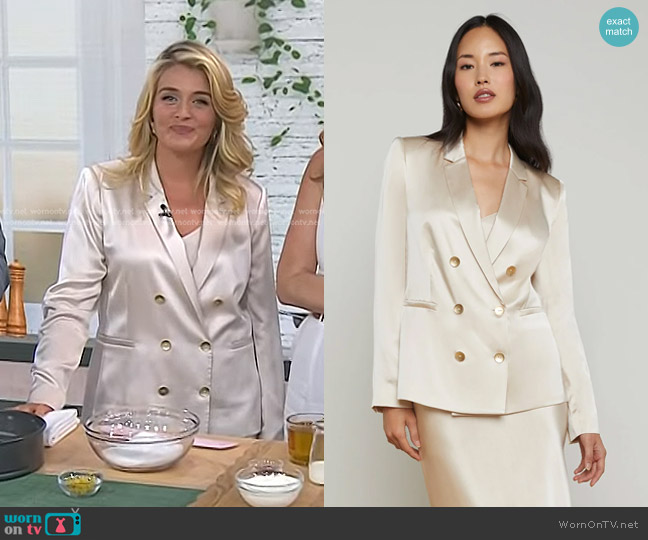Daphne Oz’s ivory silk blazer on Today