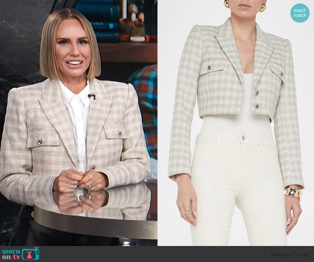 Keltie’s check cropped jacket on E! News