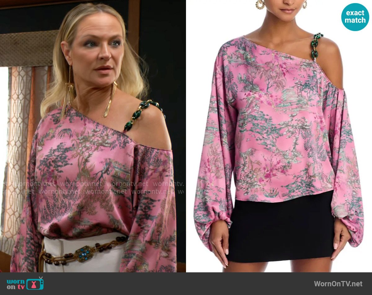 L'Agence Asami Top worn by Sharon Newman (Sharon Case) on The Young and the Restless