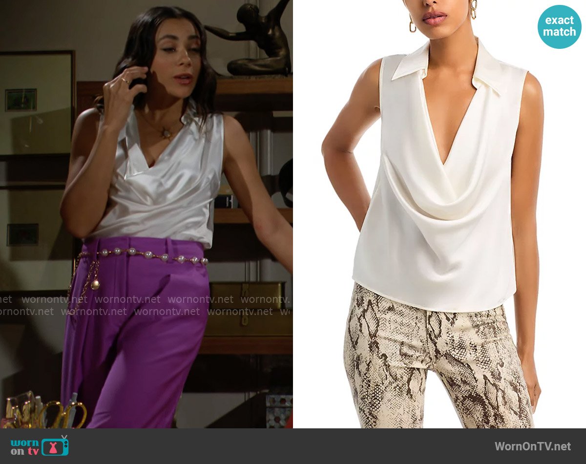 L'Agence Colter Top worn by Daphne Rose (Murielle Hilaire) on The Bold and the Beautiful