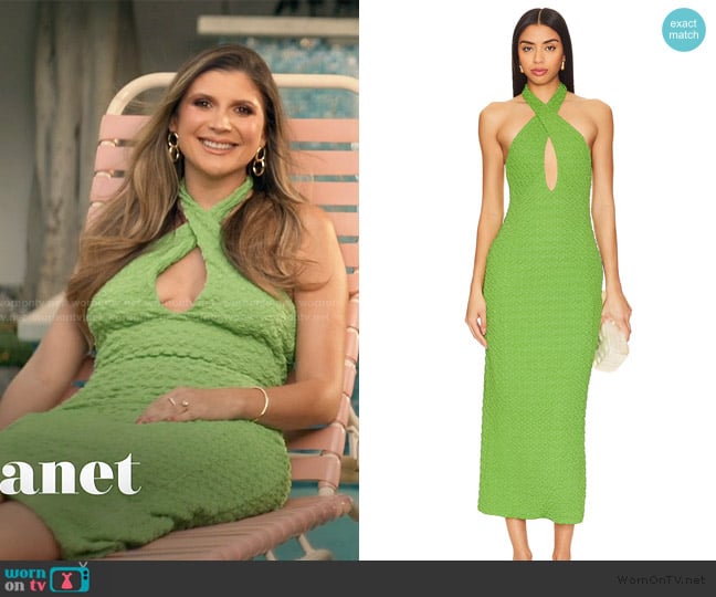 Lamarque Milca Dress worn by Janet Caperna on The Valley