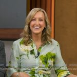Lara’s green floral print shirtdress on Good Morning America
