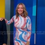 Lara’s printed fitted dress on Good Morning America