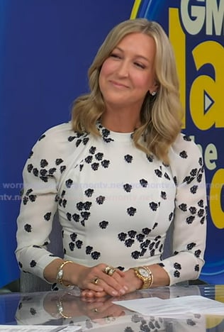 Lara’s white floral dress on Good Morning America